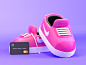 SneakerHead Web玩具C4D万事达卡耐克运动鞋Sneakerhead octanerender Otoy Cinema4D 3D艺术插图