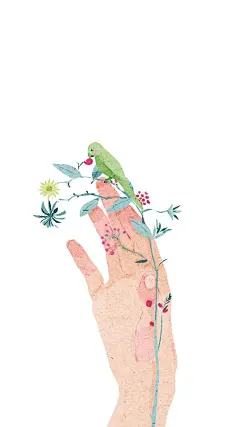 简约小清新插画锁屏壁纸原图（二），关♡注@Celeb韩风少女