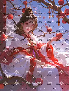 AI版权图古风女1284