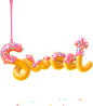 3D立体卡通 甜甜圈 立体字 LOVE PNG免抠图