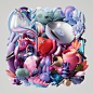 design Graphic Designer ILLUSTRATION  Digital Art  cinema 4d animation  motion graphics  Omar Aqil surreal 3д