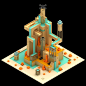 another #monumentvalleygame scene by MagicaVoxel...