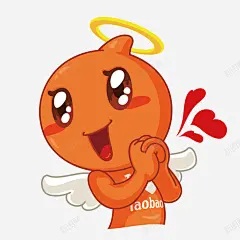 手绘淘宝天使可爱公仔 爱心 元素 免抠png 设计图片 免费下载 页面网页 平面电商 创意素材