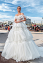 wona 2020 diva bridal off the shoulder sweetheart neckline simple tiered layered skirt romantic ball gown a  line wedding dress chapel train (8) mv