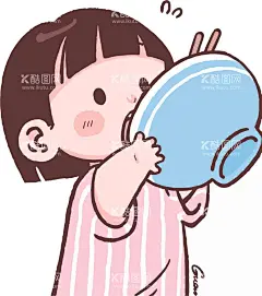 吃饭饭女孩  - 源文件下载【酷图网】吃饭,男孩,可爱,吃饭饭,卡通人,小孩