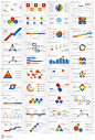 多彩扁平化风格图表超值大合集/220套商务图表 - 演界网，中国首家演示设计交易平台