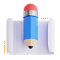 Pencil Tool 3D Icon