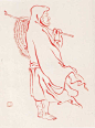 弘一法师罗汉图106幅