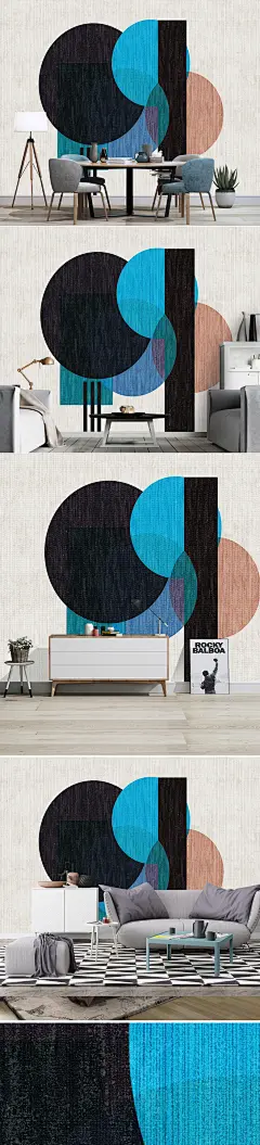 北欧风电视背景墙现代简约抽象几何背景壁纸