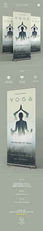 PSD Yoga Roll-up Banner  Template • Only available here ➝ http://graphicriver.net/item/yoga-rollup-banner/16382639?ref=pxcr