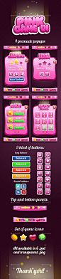 Pink Bubble Gum GUI - User Interfaces Game Assets