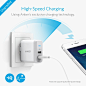 Amazon.com: [Upgraded] Anker 2-Port 24W USB Wall Charger PowerPort 2 with PowerIQ for iPhone 7 / 6s / Plus, iPad Air 2 / mini 3, Galaxy S Series, Note Series, LG, Nexus, HTC and More: Cell Phones & Accessories