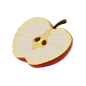 切开的苹果 @到位啦UI素材 80款水果食品厨具3D图标模型