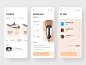 Boat Shop App brown orange ecommerce app shopping app checkout product app clean minimal ui ui  ux payment cart store shop ecommerce boat