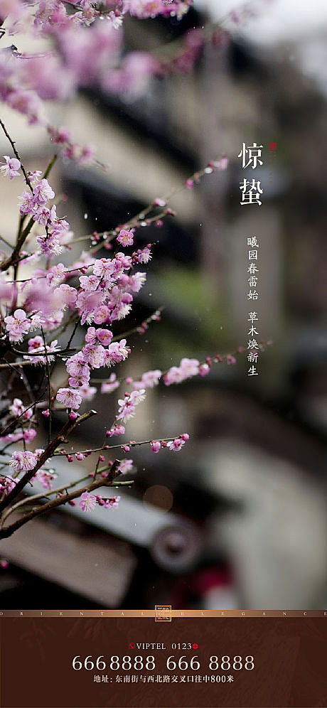 源文件下载海报惊蛰二十四节气桃花树枝208187