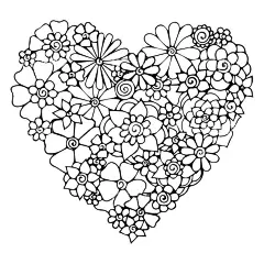 爱心底纹简笔画花朵  - 源文件下载【酷图网】爱心,底纹,简笔画,花朵,情人节,母亲节,矢量图,花框,描绘,素描