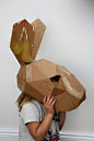 Animal mask, make your own hare mask from recycled card by Steve Wintercroft