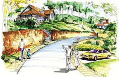EDSA景观手绘典藏平立面图部分_苏州金螳螂凤凰山馆效果图_160