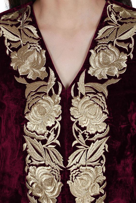 Burgundy Silk-Velvet...