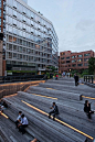 Wooden deck, seating with lights