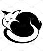 猫图标插图在白色的背景。