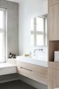 sink and vanity idea for upstairs bath //  Idunsgate Apartment by Haptic Architects: 