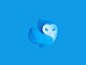 Enlight Quickshot logo logo mark owl enligh quickshot blue gradient app