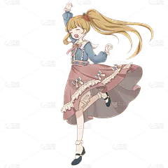 手绘小女孩洛丽塔人物10