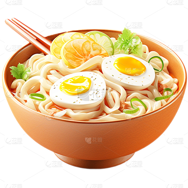 中餐汤面食物贴纸