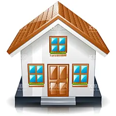 房子  - 源文件下载【酷图网】房子,黄色,窗户,屋顶,房屋,门窗,窗,门,台阶,3d,立体,立体图标,图标,设计,广告设计,AI,