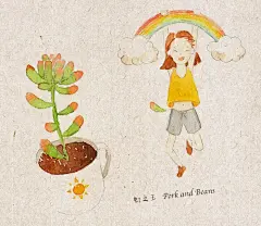 满是肉肉 多肉君 无法抗拒的多肉植物 水彩 小清新，背景 壁纸，彩铅 可爱 手绘