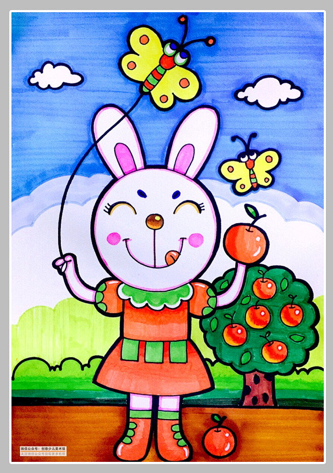 儿童画水彩笔画参考素材