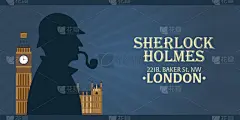 侦探,福尔摩斯,分离着色,秘密,商务,图像,英格兰,巨大的