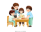 卡通学生和老师讨论学习PNG元素图片素材