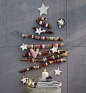 来自Wooden rods Christmas tree. | seAson's grEetings | Pinterest