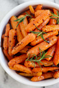 Maple Dijon Roasted Carrots - yummy roasted carrots recipe with maple syrup and dijon mustard. Easy peasy  and takes only 10 mins active time | rasamalaysia.com