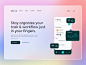 QERJA - Task Manager saas landing page task manager glass design ui landing page design animation web design homepage landing page trend website light minimalist inspiration simple minimal elegant clean