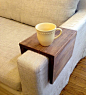 Reclaimed Wood Couch Arm Table | Collections Reclaimed Wood