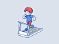 Treadmill  dribbble 