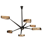 Contemporary Bronze and Onyx 'Spider' Chandelier by Achille Salvagni: 