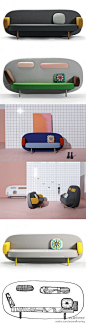 “float”沙發是紐約設計師karim rashid為西班牙家具品牌sancal設計的。這個設計由壹系列柔軟的、圓形的、多彩的形式元素穿插組合，創造了壹個有趣的家具產品。它擁有壹個巨大的橢圓形靠背和壹個好似漂浮在地面上的坐墊。沙發彎曲、柔和的形態為使用者提供了自然而舒適的感受。