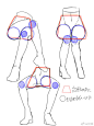 绘师甘梅(id=5979449)的一组关于坐姿的绘制教程，教你用画圈的方式~