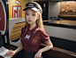 餐厅可爱美女服w员 ai绘画 4k动漫壁纸_彼岸图网