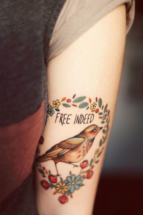 cute bird tattoo