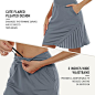 Amazon.com: MoFiz 女式 20 英寸及膝高尔夫短裙运动裙夏季休闲运动网球裙带 4 个口袋, 灰色 : 服装、鞋靴和珠宝饰品
