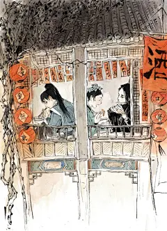 No.226#本土插画师推荐# 来自@九千坊  的插画，风格大爱，场景感棒棒！