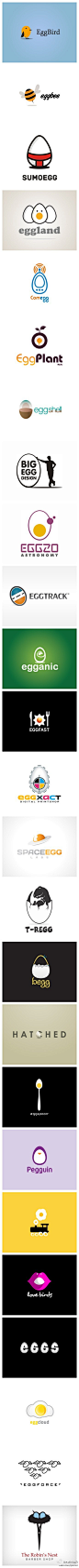 一组以鸡蛋为主题的Logo设计