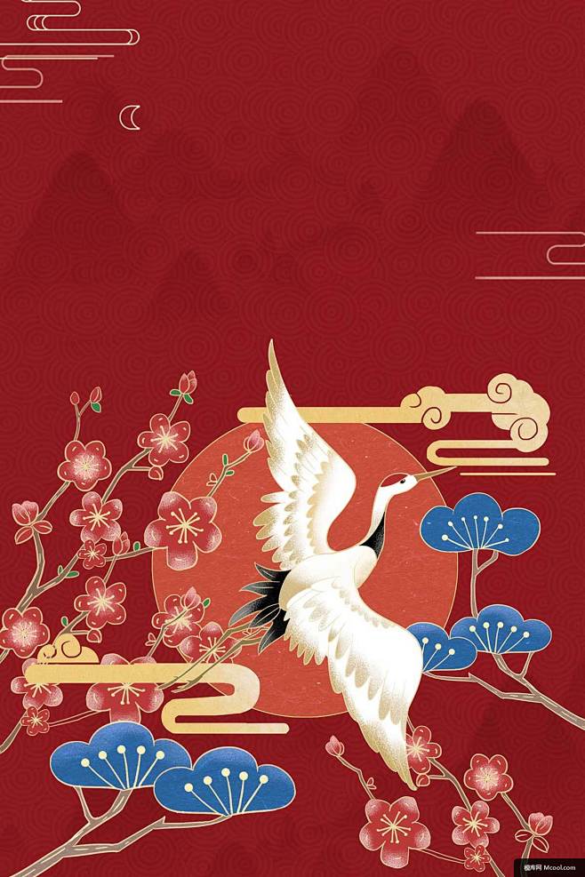 传统纹样背景 国潮文化海报 中国风背景 ...