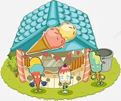 冰淇淋店 免抠png 设计图片 免费下载 页面网页 平面电商 创意素材