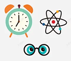 手绘闹钟上学元素高清素材 png 页面网页 平面电商 创意素材 png素材